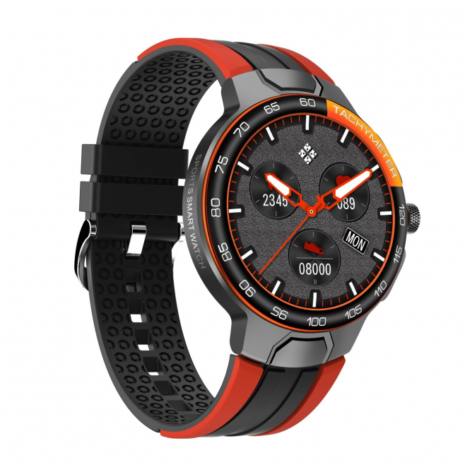 Montre Connectée Étanche IP68 avec Écran Couleur IPS 1.28 Pouces Suivi Santé et Cycle Menstruel Contrôle du Sommeil et Fréque...