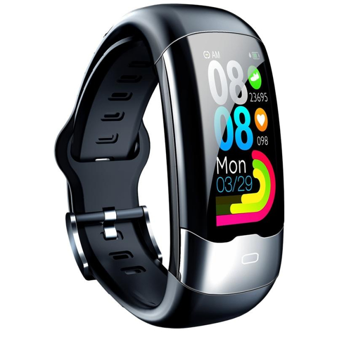 Bracelet Connecté Écran TFT HD 1.14 Pouces Surveillance Oxygène Sanguin Sommeil Étanche IP68 Multilingue - www.yonis-shop.com