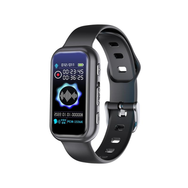 Bracelet Connecté HD 64GB Avec Contrôle Vocal Et Réduction De Bruit Enregistrement Audio De Haute Qualité Et Lecture MP3 - ww...