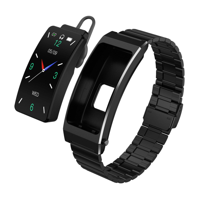 Bracelet Connecté Intelligent Écran TFT 1.14 Pouces Gestion Sommeil Surveillance Oxygène Sanguin Compatible iOS Android Auton...