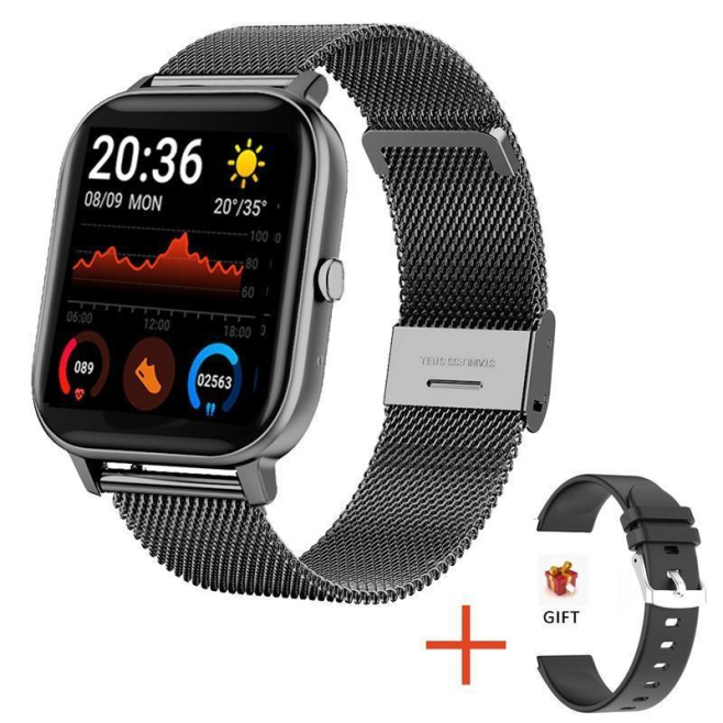 Montre Intelligente Noir H10Bracelet Connecté 1.69\\" avec Appels Bluetooth Surveillance Santé et Sport - www.yonis-shop.com