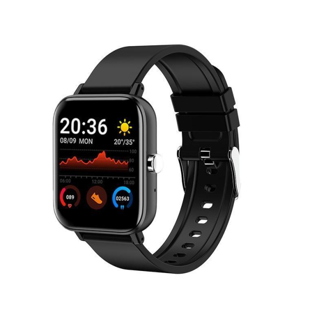 Bracelet Connecté Multifonction Écran 1.69 Pouces Appels Bluetooth Surveillance Santé Noir - www.yonis-shop.com