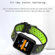 Bracelet Connecté Multifonction Étanche IP67 Écran TFT 1.54 Pouces Surveillance Fréquence Cardiaque Pression Artérielle Somme...