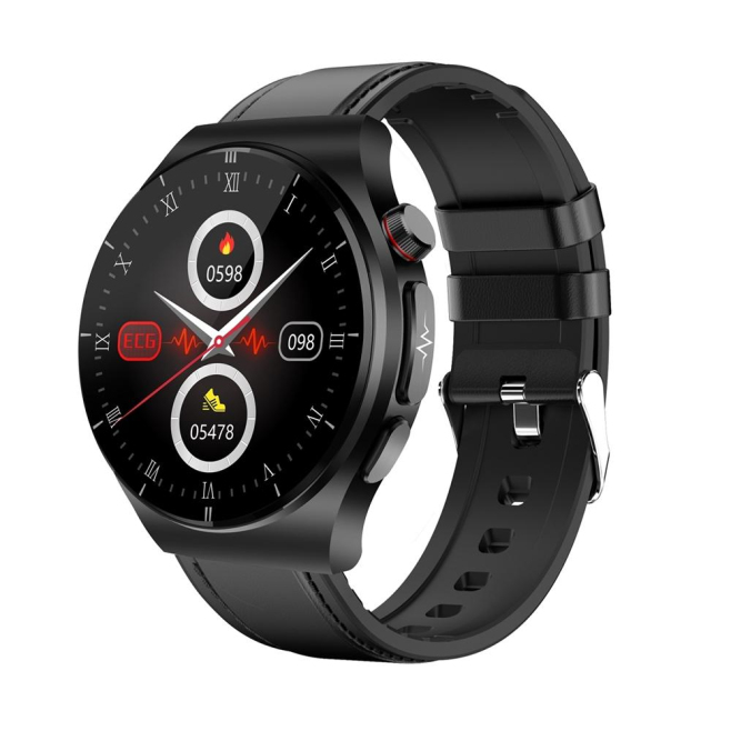 Montre Connectée Écran Couleur 1.46 Pouces Cuir Marron Suivi Santé Complet Étanche IP67 Bluetooth 5.0 - www.yonis-shop.com