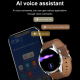 Montre Connectée Sportive Etanche avec NFC Suivi Santé Appel Intelligent Ecran HD Cuir Argent Marron - www.yonis-shop.com