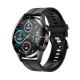 Montre Connectée Sportive Étanche Avec Appels NFC et Suivi Santé Écran HD Noir Silicone