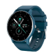 Montre Connectée Multifonction Surveillance Santé Bluetooth Appels Étanche Silicone Bleu