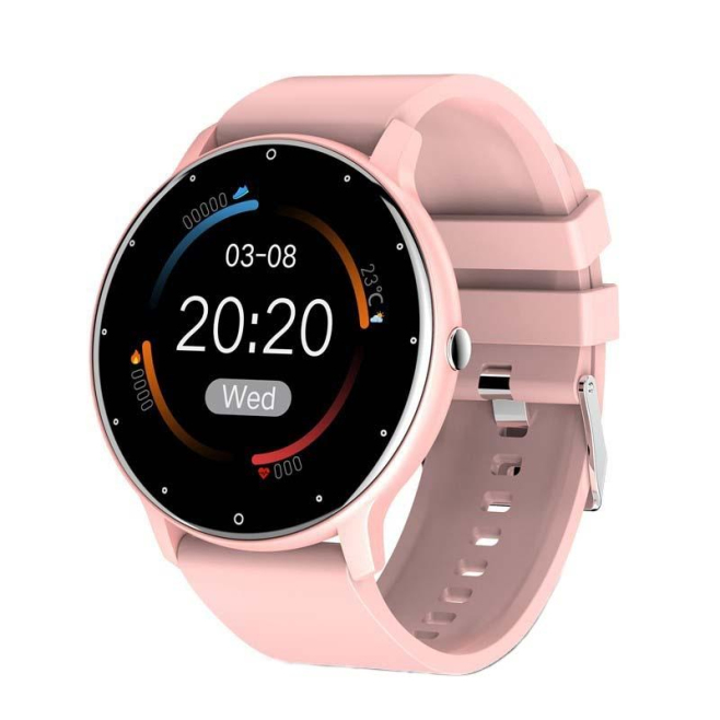 Montre Connectée Silicone Rose Suivi Santé Appels Bluetooth Étanche Compatible IOS Android - www.yonis-shop.com