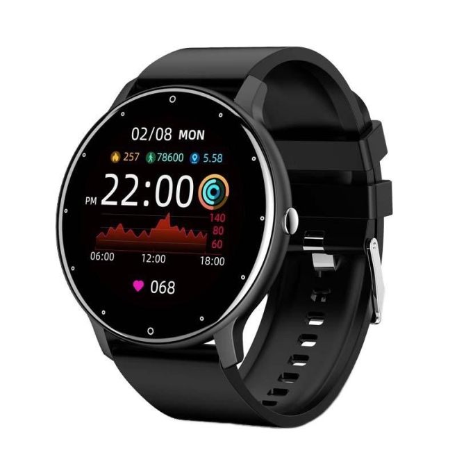 Montre Connectée Multifonction Surveillance Santé Appel Bluetooth Étanche Silicone Noir - www.yonis-shop.com