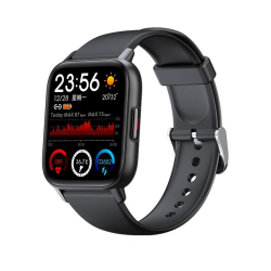 Montre Connect&eacute;e 1.69 Pouces &Eacute;tanche Sant&eacute; et Sport Avec Mesure Temp&eacute;rature Corporelle et Oxyg&egrave;ne Sanguin Compatible Android ...