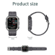 Montre Connectée Intelligente 1.8 Pouces Surveillance Tension Artérielle Et Fréquence Cardiaque Étanche IP67 Pour IOS Et Andr...
