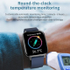 Montre Connectée 1.7 Pouces Avec Détecteur Température Corporelle Et Suivi Santé Multisport IP68 - www.yonis-shop.com
