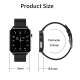 Montre Connectée Intelligente 1.7 Pouces Surveillance Cardiaque Bluetooth Multisport Étanche IP68 - www.yonis-shop.com