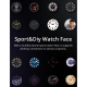 Montre Connectée Écran TFT LCD 1.28 Pouces Surveillance Sommeil Fréquence Cardiaque Pression Artérielle Bleu Denim Compatible...