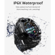 Montre Connectée Écran TFT LCD 1.28 Pouces Surveillance Sommeil Fréquence Cardiaque Pression Artérielle Bleu Denim Compatible...