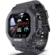 Montre Connectée Étanche IP68 Écran Tactile TFT 1.14 Pouces Support Notifications et Moniteur de Sommeil Fonctions Sport Enregistrement Bleu Denim