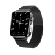 Montre Connectée IP68 Étanche Écran TFT 1.7 Pouces Suivi Santé Oxygène Sanguin Température Corporelle Diagnostic Médical AI Bracelet Acier Noir Android iOS