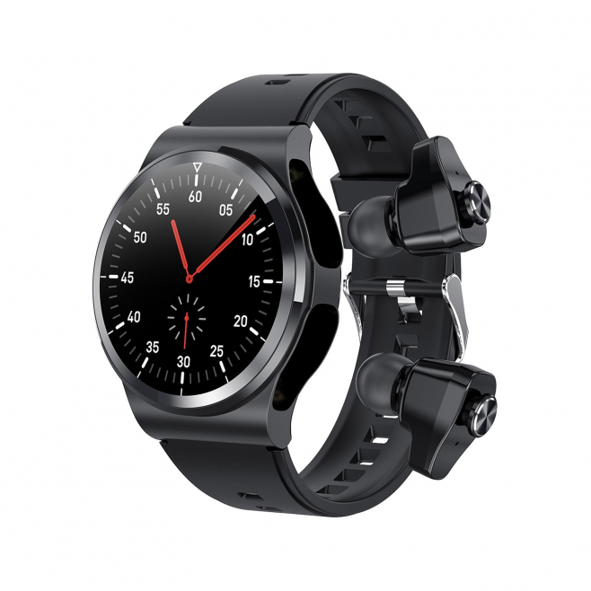Montre Connectée Bluetooth Avec Écouteurs Intégrés Écran Tactile IPS 1.3 Pouces Étanche IP67 Surveillance Sommeil Fréquence C...