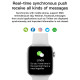 Montre Connectée Tactile 1.44 Pouces Étanche IP67 Avec Suivi Sommeil Moniteur Cardiaque Musique Bluetooth Pour Android IOS - ...