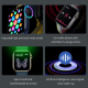 Montre Connectée Rose Écran LCD 1.71 Pouces Appels Bluetooth Modes Sport Multiples Capteur Cardiaque Compatible Android iOS -...