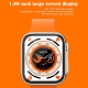 Montre Connectée IPS 1.99 Pouces Suivi Santé Modes Sportifs Or et Orange Charge Sans Fil Autonomie Élevée Compatible iOS et A...