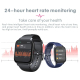 Montre Connectée Sportive Étanche Avec Surveillance Tension Artérielle Et Rythme Cardiaque Écran 1.83 Pouces Bluetooth 5.0 Au...