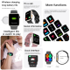 Montre Connectée Étanche Avec Appels BT Et Suivi Santé Moniteur Cardiaque Pression Artérielle Oxygène Du Sang Contrôle Musiqu...