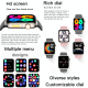 Montre Connectée Étanche Avec Appels BT Et Suivi Santé Moniteur Cardiaque Pression Artérielle Oxygène Du Sang Contrôle Musiqu...