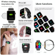 Montre Connectée Étanche Avec Appels BT Et Suivi Santé Moniteur Cardiaque Pression Artérielle Oxygène Du Sang Contrôle Musiqu...