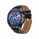 Montre Connectée Élégante Avec Bracelet En Cuir 1.46 Pouces Étanche IP67 Fonctions De Paiement Et Santé Bluetooth Appels Musique Notifications Sport