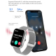 Montre Connectée Bluetooth 1.96 Pouces Avec Suivi Santé Et 100 Modes Sport Étanche IP67 Bande Acier Autonomie 14 Jours - www....