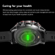 Montre Connectée IP67 Étanche BT5.1 Écran 1.43 Pouces Appels Voix Moniteur Santé Bracelet Silicone - www.yonis-shop.com