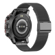 Montre Connectée IP67 Étanche Bluetooth 5.1 Écran 1.43 Pouces Appels Voix Surveillance Santé Bracelet Maille Acier Argent Com...