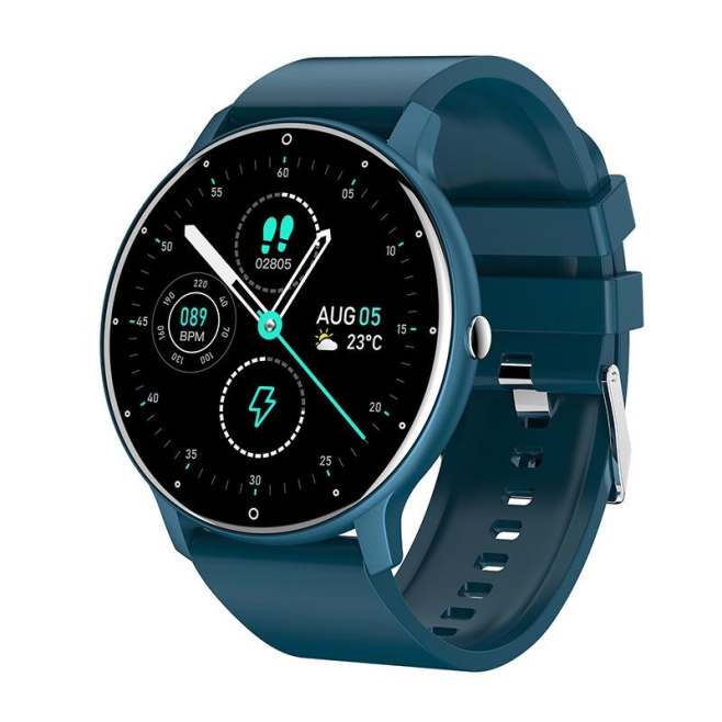 Montre Connectée Sportive Bleue avec Suivi Activité Cardiaque et Sommeil Compatible Android IOS - www.yonis-shop.com