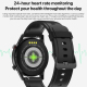 Montre Connectée Tactile 1.3 Pouces Bluetooth Suivi Santé Etanche IP68 Autonomie 300mAh Fonctions Multisport Notifications Sm...