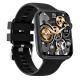 Montre Connectée 1.85 Pouces Étanche IP67 Bracelet Silicone Noir Avec Appels Bluetooth Surveillance Du Sommeil et Santé - www...