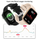 Montre Connectée 1.85 Pouces Étanche IP67 Bracelet Silicone Noir Avec Appels Bluetooth Surveillance Du Sommeil et Santé - www...