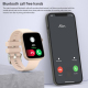 Montre Connectée 1.85 Pouces Étanche IP67 Bracelet Silicone Noir Avec Appels Bluetooth Surveillance Du Sommeil et Santé - www...