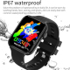 Montre Connectée 1.85 Pouces Étanche IP67 Bracelet Silicone Noir Avec Appels Bluetooth Surveillance Du Sommeil et Santé - www...