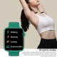 Montre Connectée 1.85 Pouces Étanche IP67 Bracelet Silicone Noir Avec Appels Bluetooth Surveillance Du Sommeil et Santé - www...