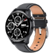 Montre Connectée IP67 Étanche Écran IPS 1.35 Pouces Moniteur de Sommeil et Fréquence Cardiaque Appels Bluetooth Lecture Musique Bracelet Cuir