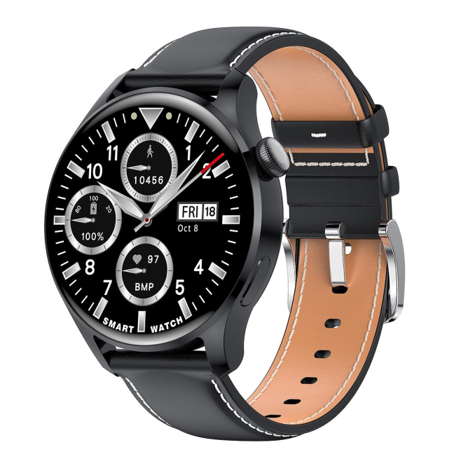 Montre Connectée IP67 Étanche Écran IPS 1.35 Pouces Moniteur de Sommeil et Fréquence Cardiaque Appels Bluetooth Lecture Musiq...