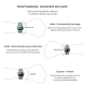 Montre Connectée Bluetooth Étanche Écran Tactile Couleur Suivi Activité Notifications Appels SMS SNS Modes Sportifs Contrôle ...