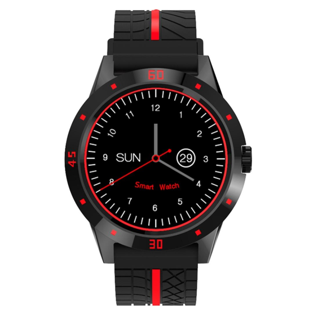 Montre Connectée Intelligente 1.3 Pouces TFT Bluetooth Santé et Fitness Suivi du Sommeil et Rappel Sédentaire Compatible iOS ...