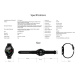 Montre Connectée Étanche IP68 1.54 Pouces Bluetooth 4.2 Contrôle Musique Rappel Appel Moniteur Pression Artérielle Paiement I...