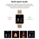 Montre Connectée Étanche IP67 Écran Couleur 1.22 Pouces Suivi Sommeil Rythme Cardiaque Rappel Cycle Menstruel Bracelet Rouge ...