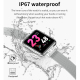 Montre Connectée Étanche IP67 Écran Couleur 1.22 Pouces Suivi Sommeil Rythme Cardiaque Rappel Cycle Menstruel Bracelet Rouge ...
