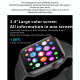 Montre Connectée 1.4 Pouces TFT Étanche Avec Moniteur De Sommeil Tension Artérielle Et Fréquence Cardiaque Compatible Android...