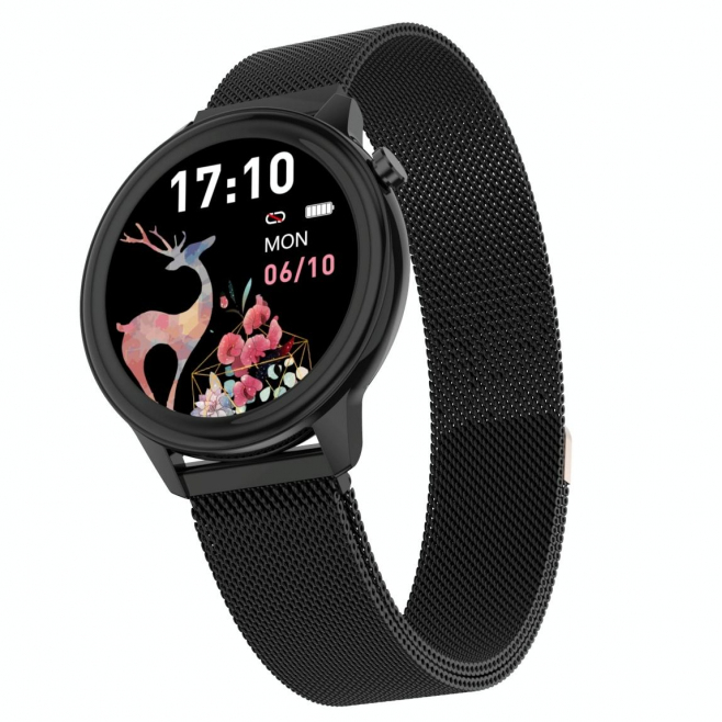 Montre Connectée Femme Étanche IP68 Avec Suivi Température Corporelle Et Cycle Menstruel Écran TFT 1.3 Pouces Compatible Andr...