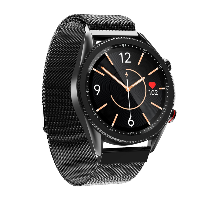 Montre Connectée Étanche IP67 Écran IPS 1.28 Pouces Surveillance Sommeil et Fréquence Cardiaque Appels Bluetooth Bracelet Aci...